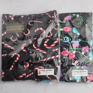 Festive Candy Cane and Ornament Pajama Dress